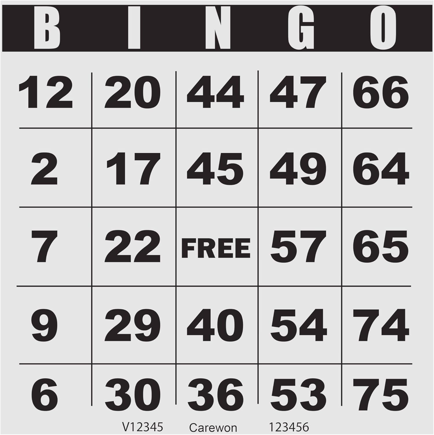 200 Bingo Cards, Large 4.5" x 4.5", Paper Bingo Sheets, Disposable or Reusable for Daubers or Chips