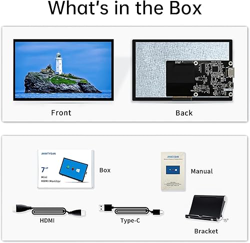 Miniatura 7 de HMTECH 5 '' Raspberry Pi pantalla táctil Monitor 800x480 HDMI con pantalla IPS pantalla LCD para Raspberry Pi 400432ZeroBB+, Banana Pi, Jetson Nano,