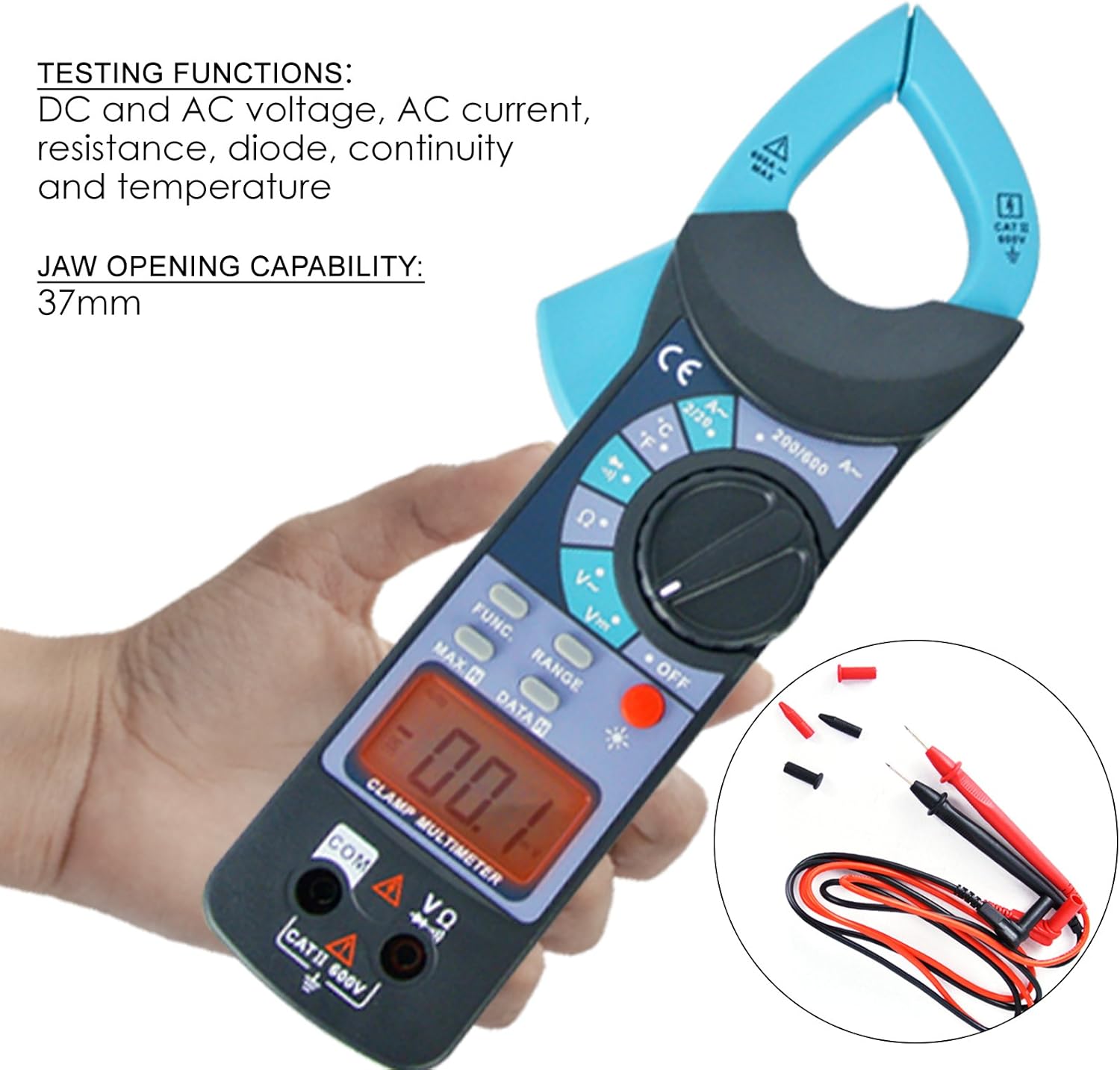 Digital Clamp Meter DC AC Audible Continuity Tester