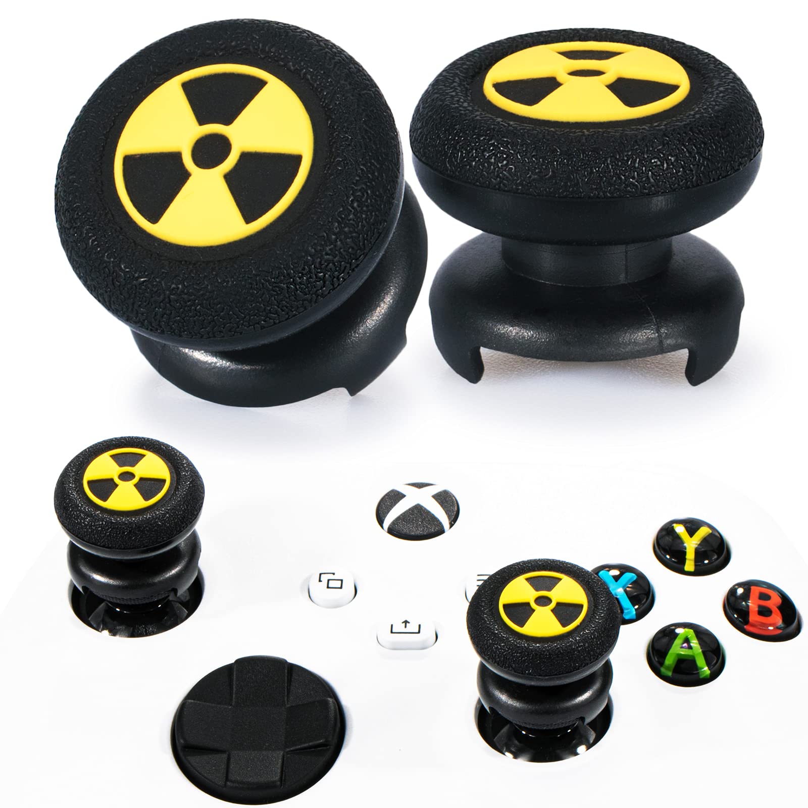 Playrealm FPS Thumbstick Grip Agarres para el Pulgar Extensor Y Textura 3D Caucho Silicona Apretón Cubrir 2 Juegos para Xbox Series X/S & Xbox One Mando (Bioh Verde) — view 19