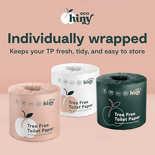 Miniatura 9 de Papel higiénico de bambú suave y de alta calidad, 48 megarrollos, 3 capas y 350 hojas, certificado FSC, sin PFAS, sin BPA, seguro para sépticos,