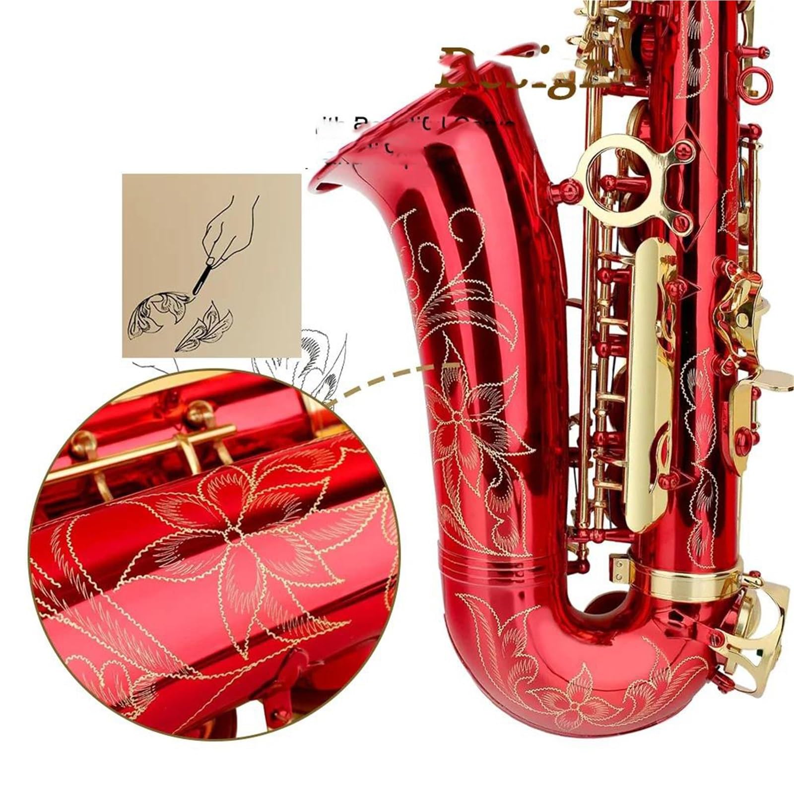 Zestaw dla początkujących na saksofon altowy dla dorosłych profesjonalny instrument dęty blaszany w tonacji Es dur z akcesoriami do instrumentów dętych drewnianych Zestaw Saksofonowy