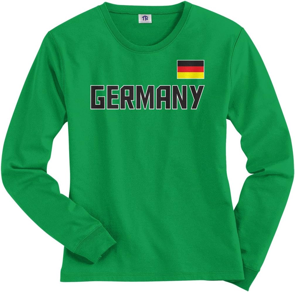 Threadrock Women's Germany National Pride Long Sleeve T-Shirt