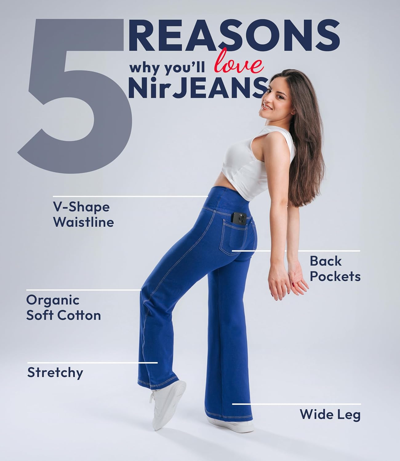 Nirlon Women's Wide Leg Crossover Jeggings - Image 4
