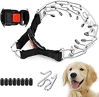 Vista 1 de Supet Prong Collar for Dogs, Adjustable Dog Choke Collar Adjustable Dog Pinch Collar with Quick Release Buckle for Small Medium Large Dogs(Packed