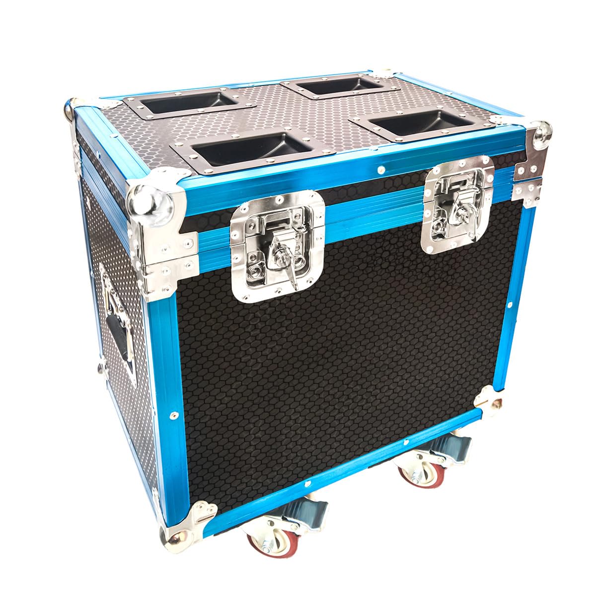 1PCS Blue FlightCase 2in1 for LED Wash 19x15W Moving Head RGBW Stage Light DXM for Halloween DJ Disco Bar Party Stage Lighting Equipment