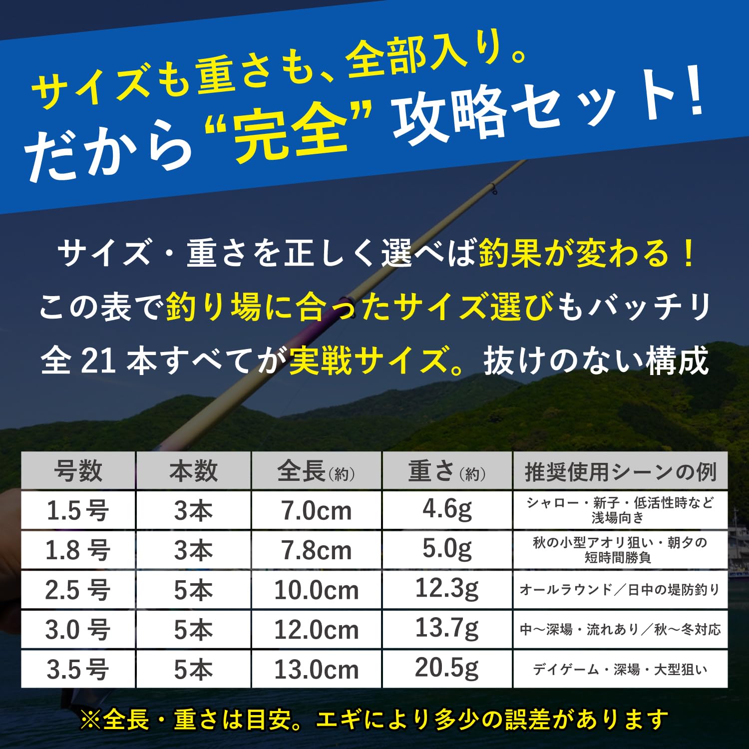 Amazon | 【釣りgoo! エギング完全攻略セット 21本 ケース3個付】3.5号