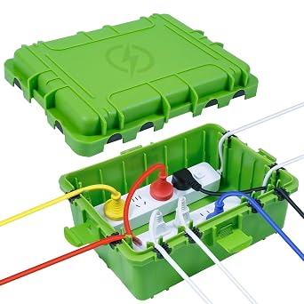 Large Outdoor Electrical Box IP54 Waterproof Green 12x9x5