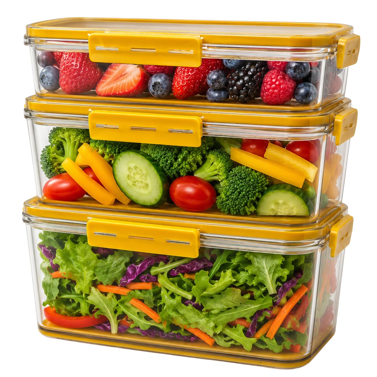 GiDeli Frischhaltedose mit Deckel Luftdicht, Kühlschrank Organizer-Set