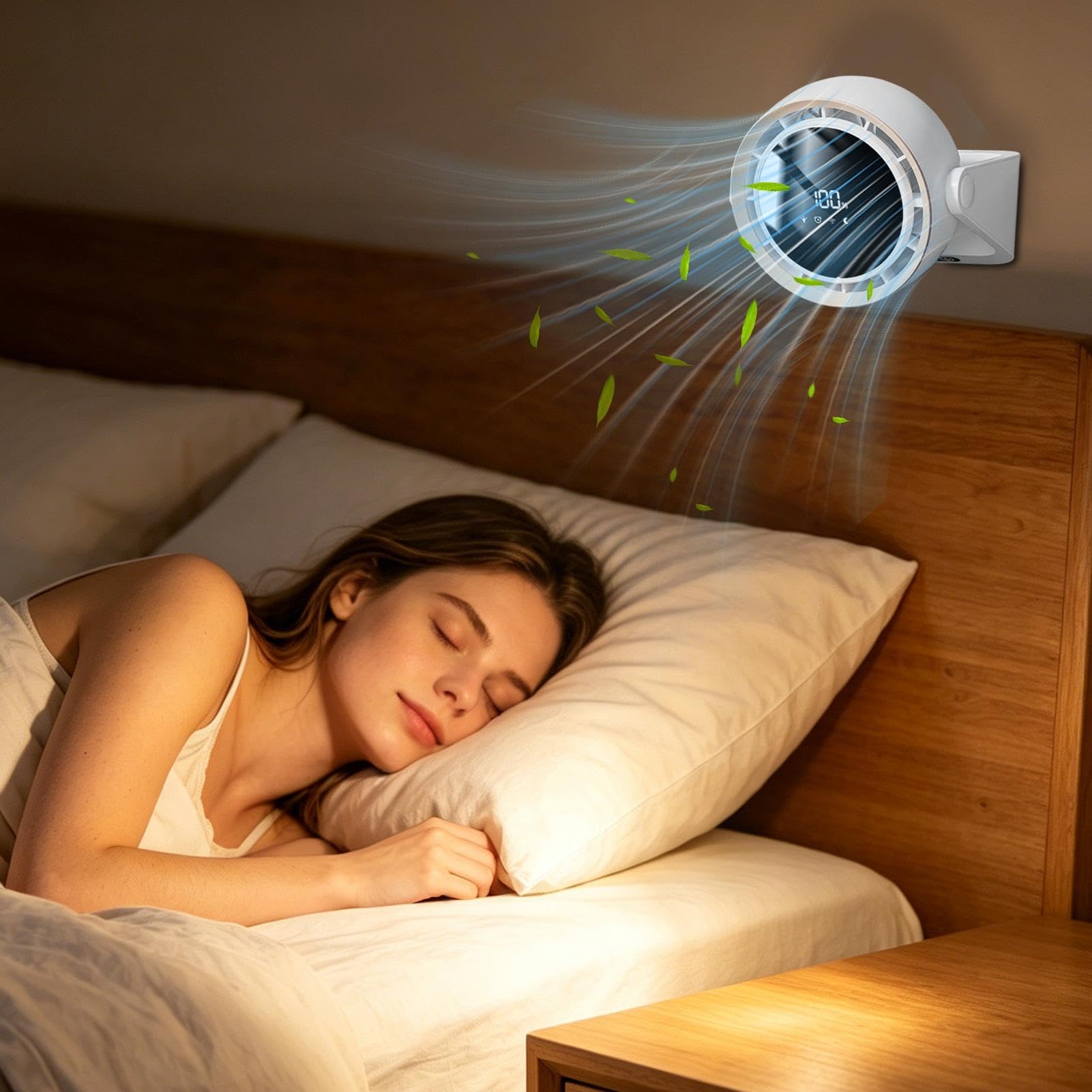 Ventilatore Da Scrivania Dispositivo Soffiante Silenzioso Portatile Da | Ventilatore Portatile Con Display Digitale per Casa, Studio, Dormitorio, Ufficio, Palestra, Auto, Campeggio, Esterni