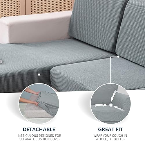 Miniatura 3 de Fundas de cojín para asiento de sofá, fundas de cojín impermeables para sofá, fundas de cojín elásticas para cojines individuales para respaldo