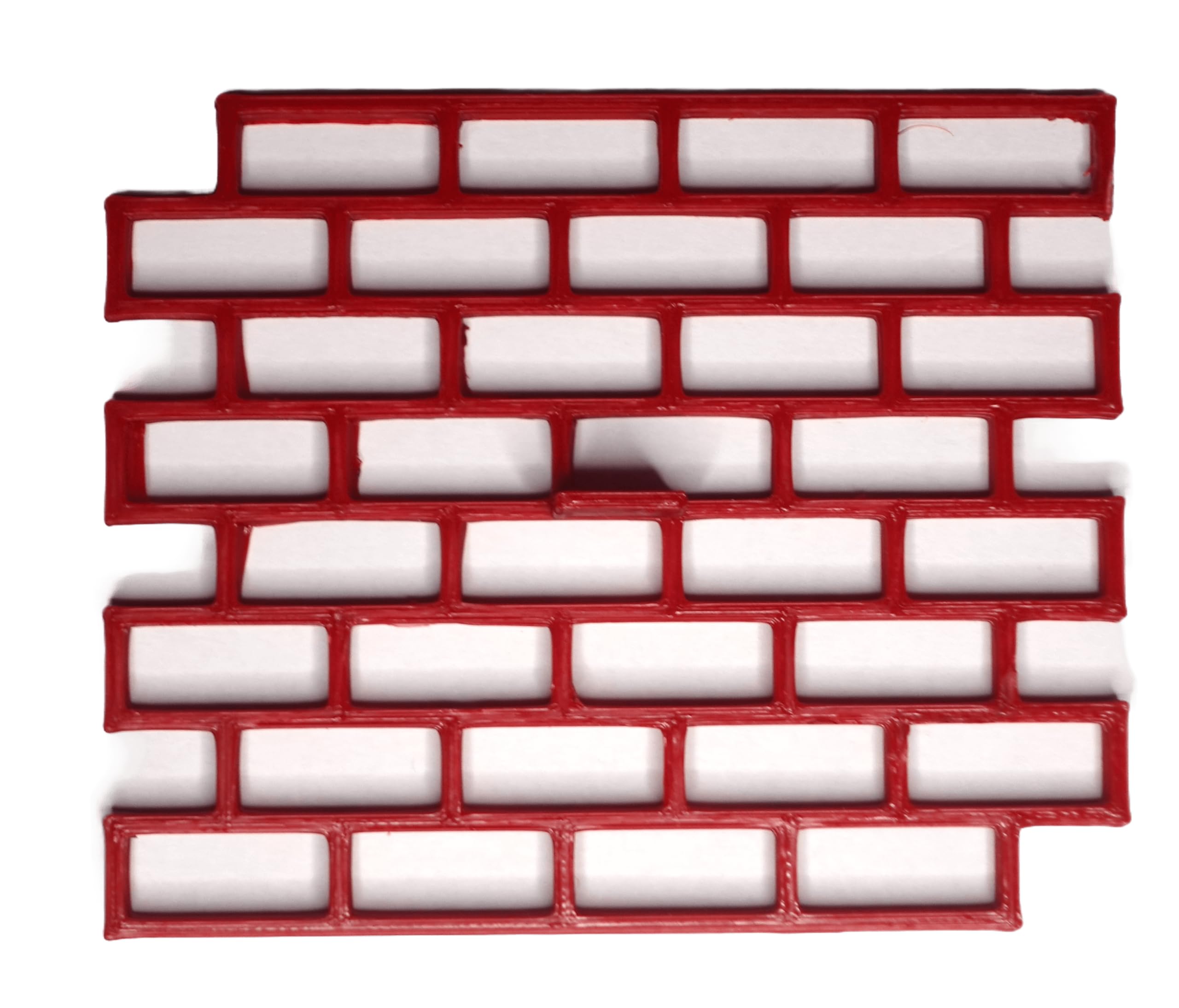 Brick Pattern Fondant Cutter - 10cm x 10cm Cookie Stamp, High Detail, Food Safe Material