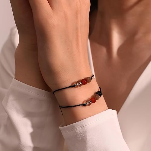 Miniatura 6 de Korotho Pulsera de protección Empath, regalos para ella, pulsera de cuentas de cristal curativo natural, turmalina, amatista, hematita, cuarzo rosa