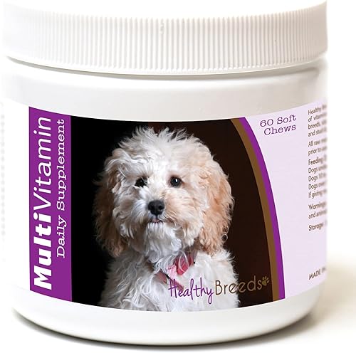 Miniatura 12 de Healthy Breeds Multivitamínico siberiano Husky para perros, suplemento diario recomendado por veterinarios, sabor a tocino, 60 masticables suaves