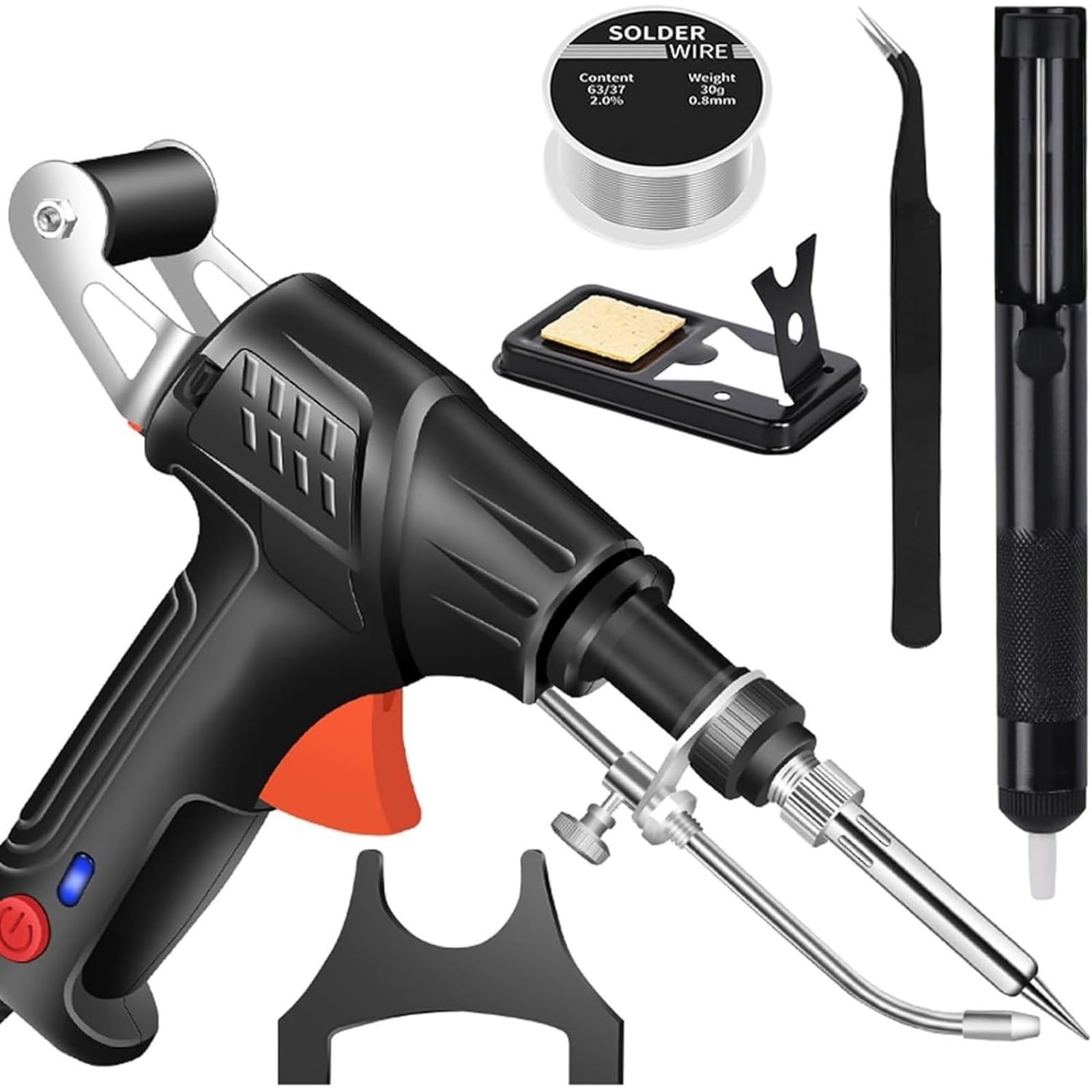 Genérico Internally Heated Industrial Laser Welding Tools, Multifunction Portable Welding Gun Set, 60W Manual Welding Gun, 3 in 1 with Rust Removal