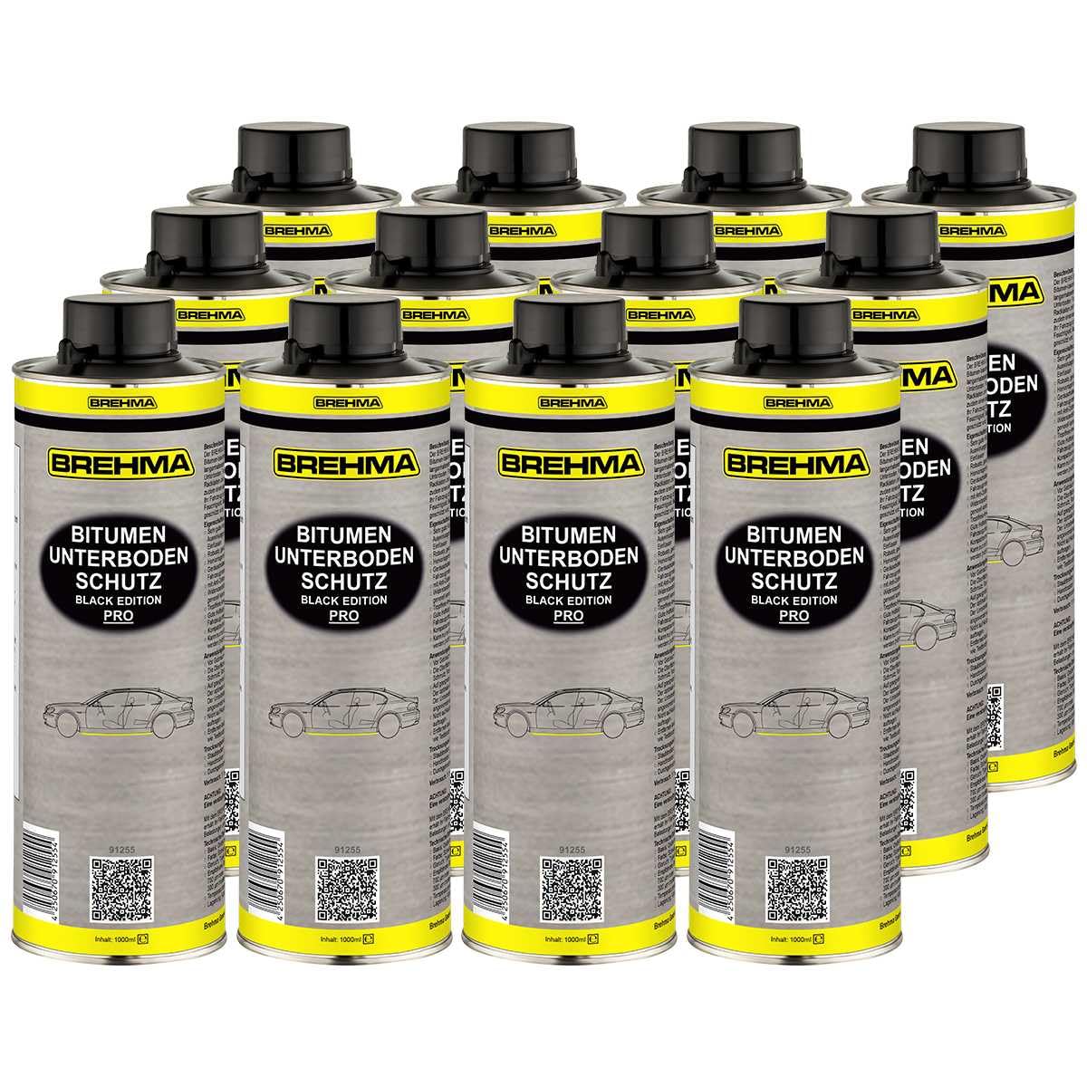 12x Bitumen Unterbodenschutz Steinschlagschutz schwarz 1l