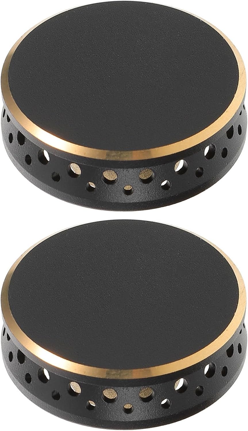 2pcs Gas Stove Burner Caps Replacement Cooker Hat Covers, Metal Fire Covers for Embedded Gas Cooktop, Oven Burner Accessories for Kitchen Range Parts