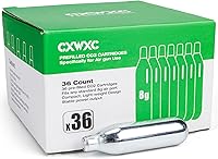 Vista 9 de Cartuchos de CO2 de 8 gramos / 12 gramos / 88 gramos para Paintball - Cartuchos de CO2 para Airsoft, Pistola de Aire, Pistola de Pimienta P2P HDP 50