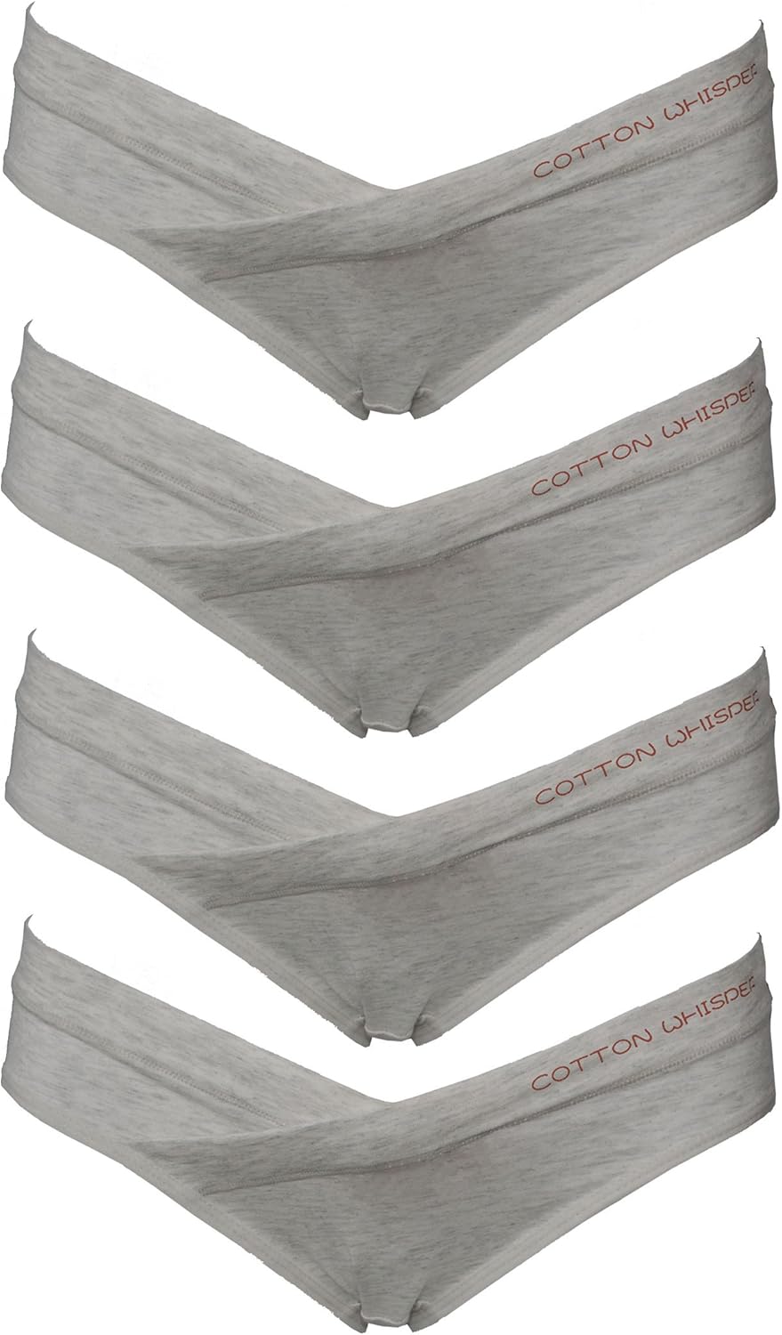 マタニティ 4枚入り ローライズ 綿 ビキニタイプ ショーツ 各色 US サイズ: Medium カラー: グレー