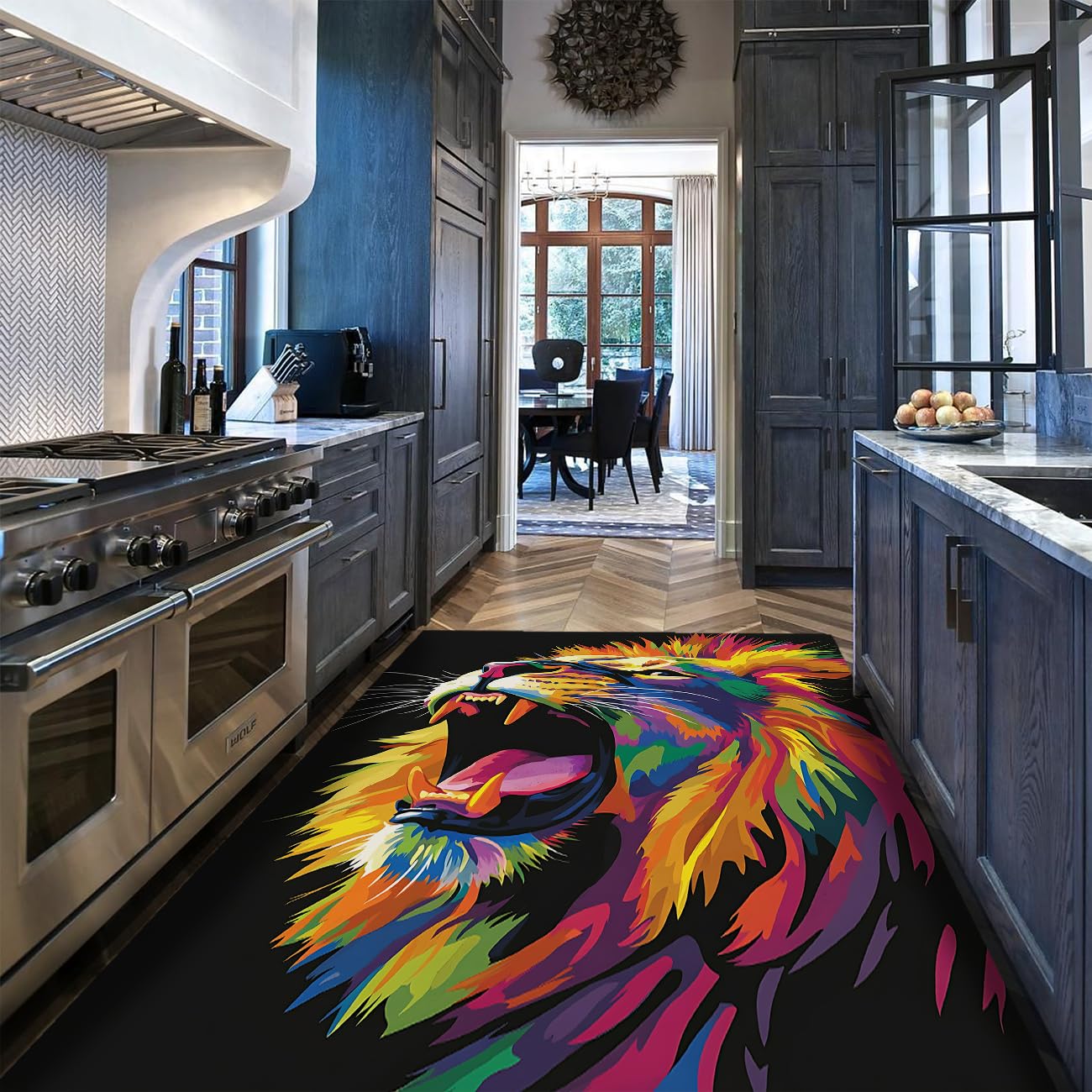Tapis d'intérieur lavable en machine pour chambre et salon moderne