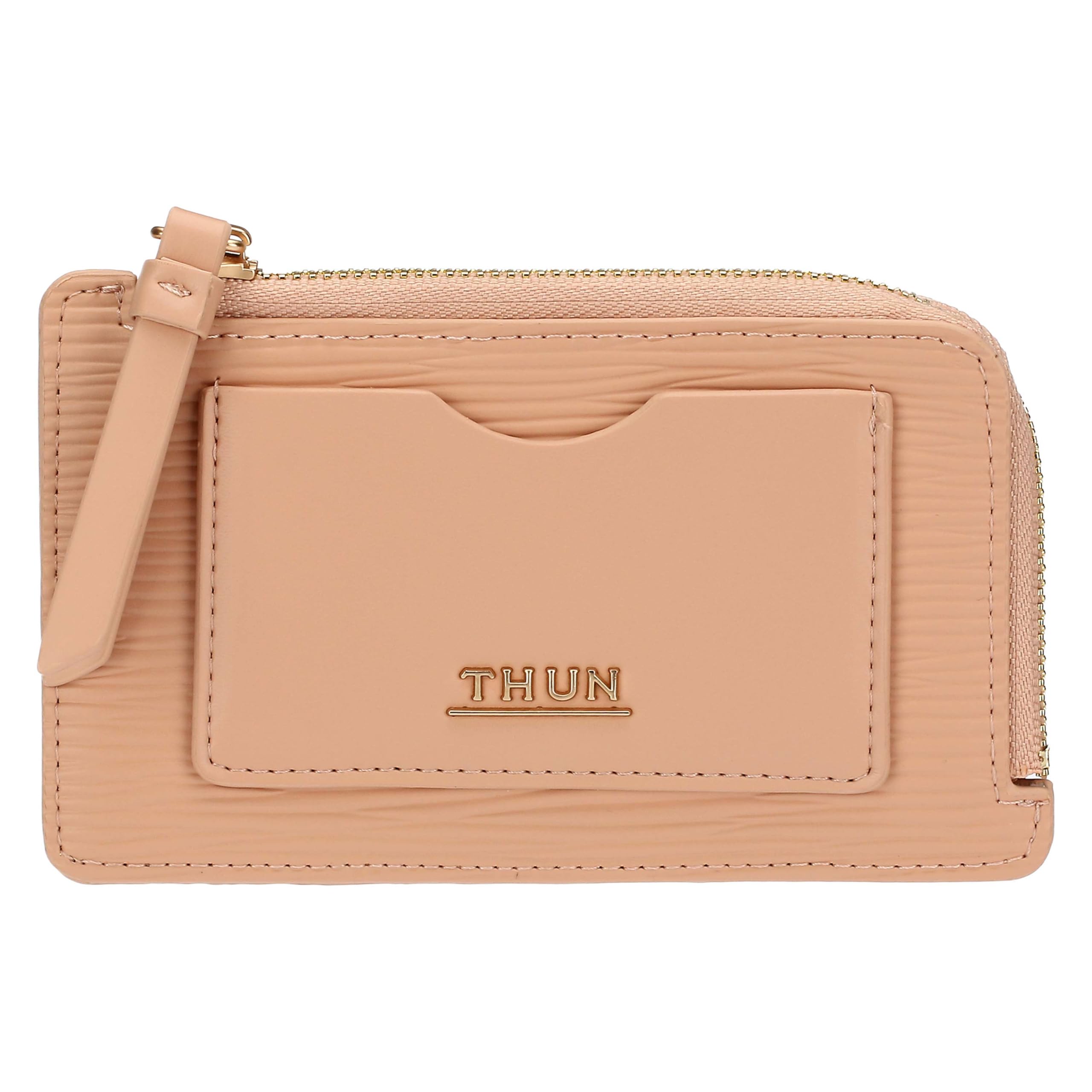 THUN - Medium Card Holder, Pink - Faux Leather - Always with Me Collection - 14 x 8.5 cm
