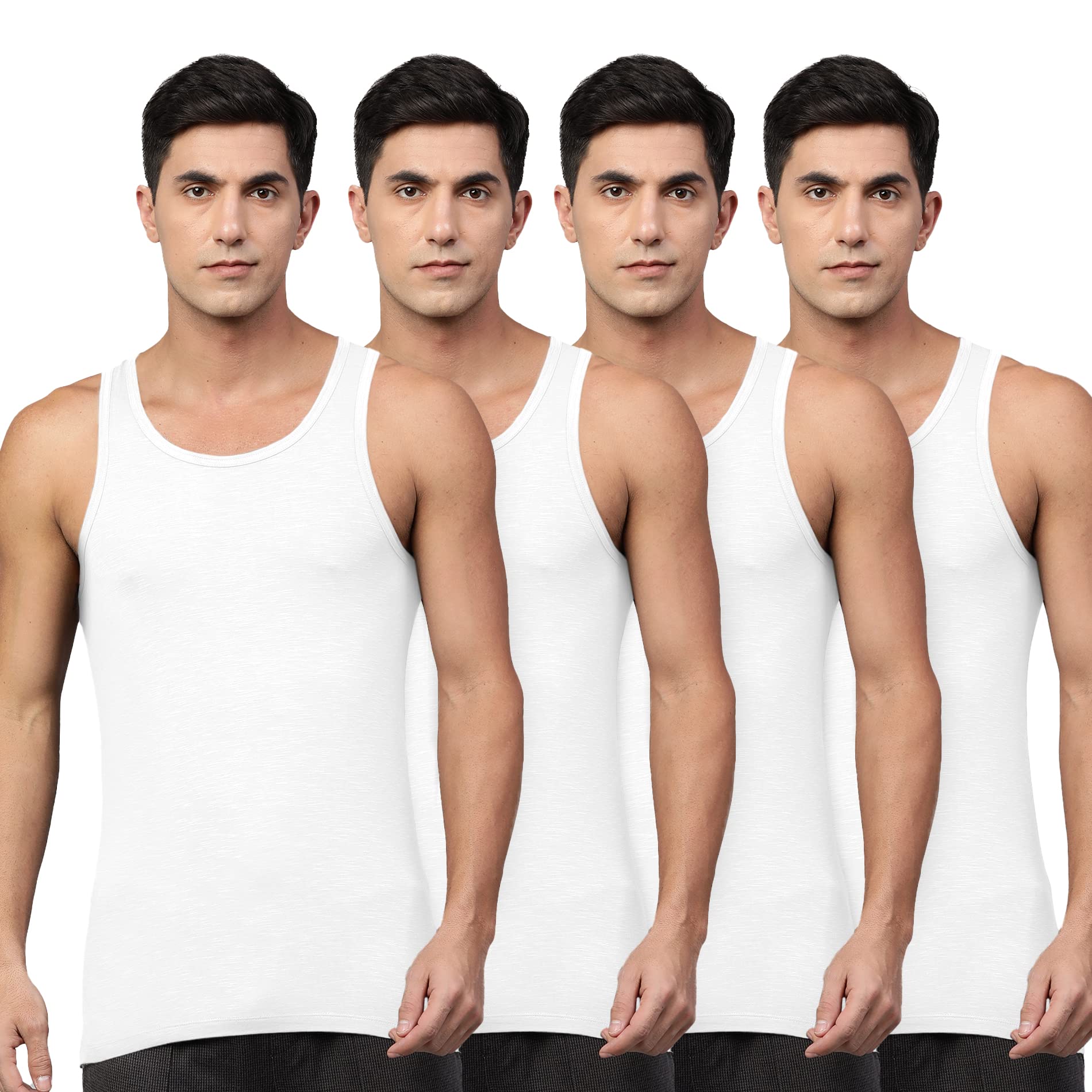 HEELIUM Bamboo Vest for Men, Super Soft, Odour Free, Comfort Fit Innerwear Vest