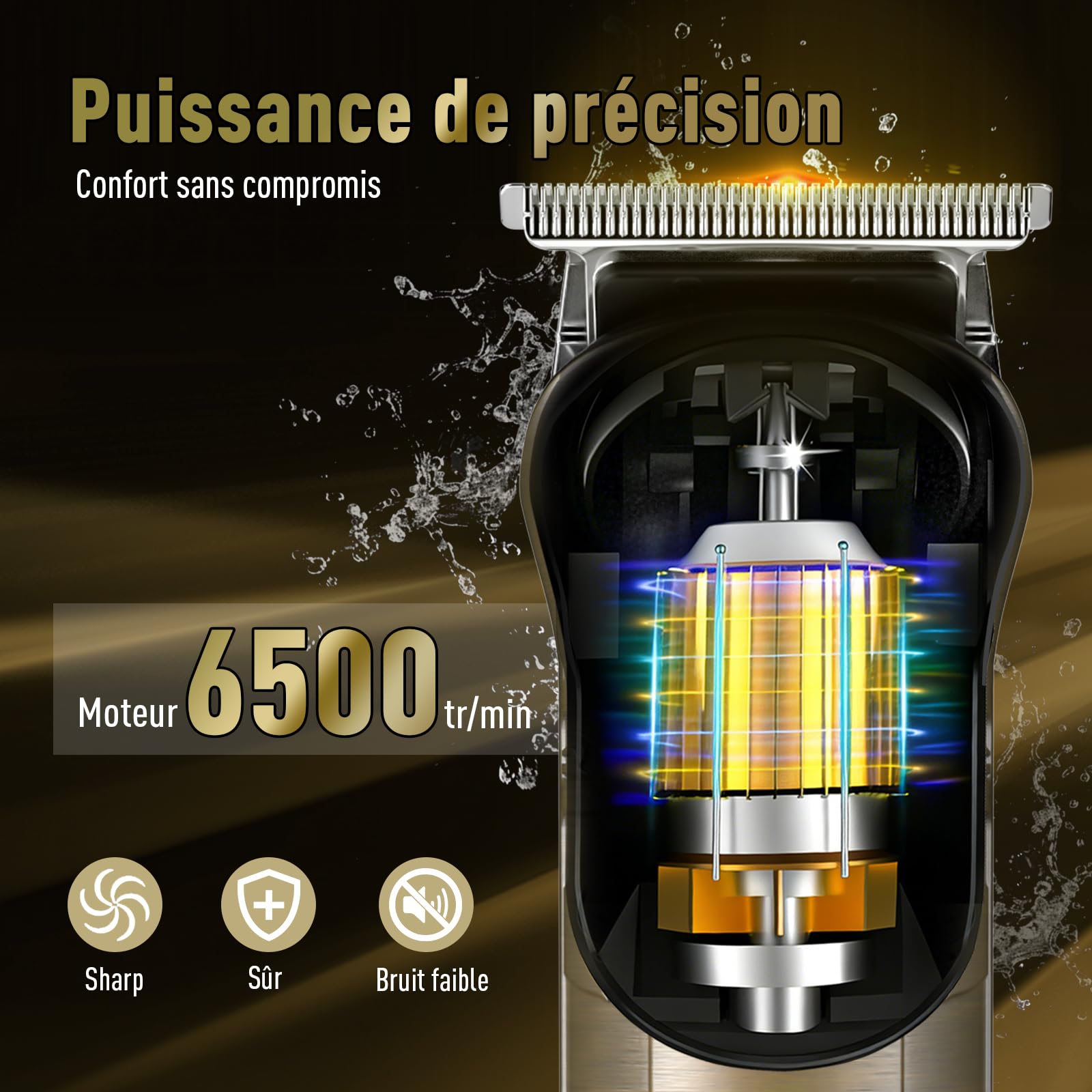 Tondeuse Cheveux Hommes, Kit Professionnel 17-en-1 avec Tondeuse Barbe Homme et Écran LCD ainsi que Tondeuse Finition Zero Gapped Rechargeable USB-C pour un Soin du Corps Complet Homme