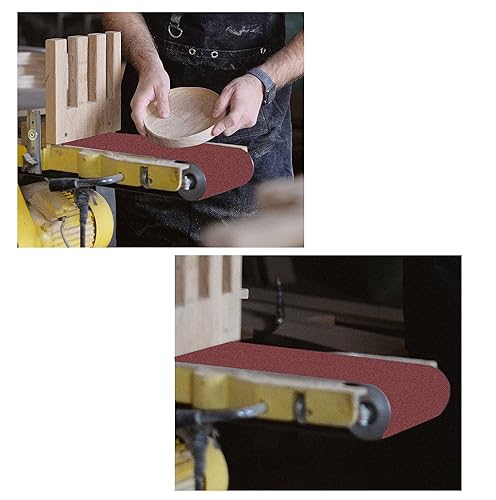 Miniatura 7 de Kit de bandas de lijado de 4 x 36 pulgadas, bandas de lijado de óxido de aluminio, bandas lijadoras de 4 x 36 granos 80-400, 10 unidades y papel de