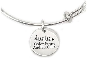 Stunning Personalized Auntie Bracelet: A Cherished Gift for the Special Woman in Your Life