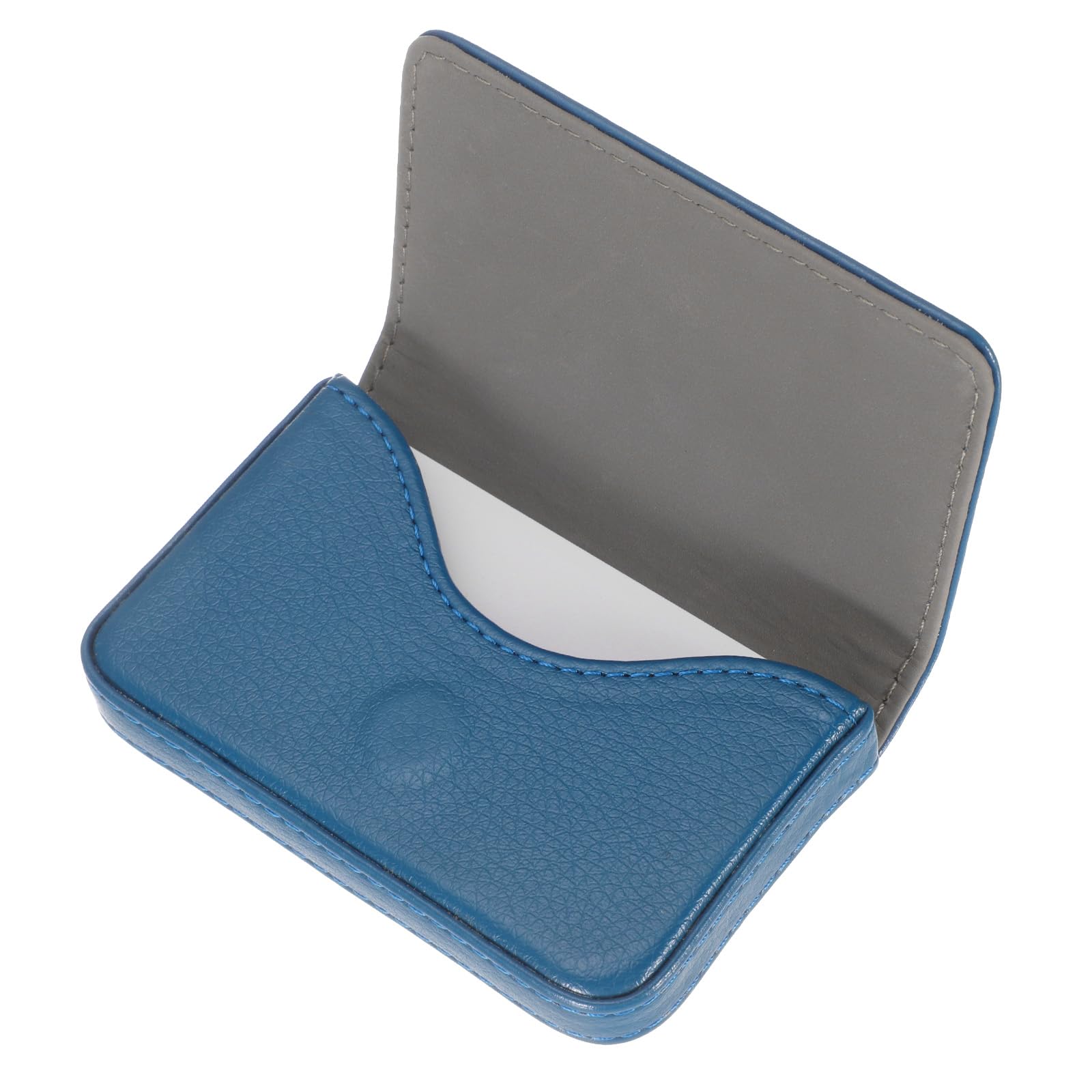 uxcell Business Card Holder, PU Leather Business Card Case Pocket Business Name Card Holder with Magnetic Shut for Men and Women, Blue