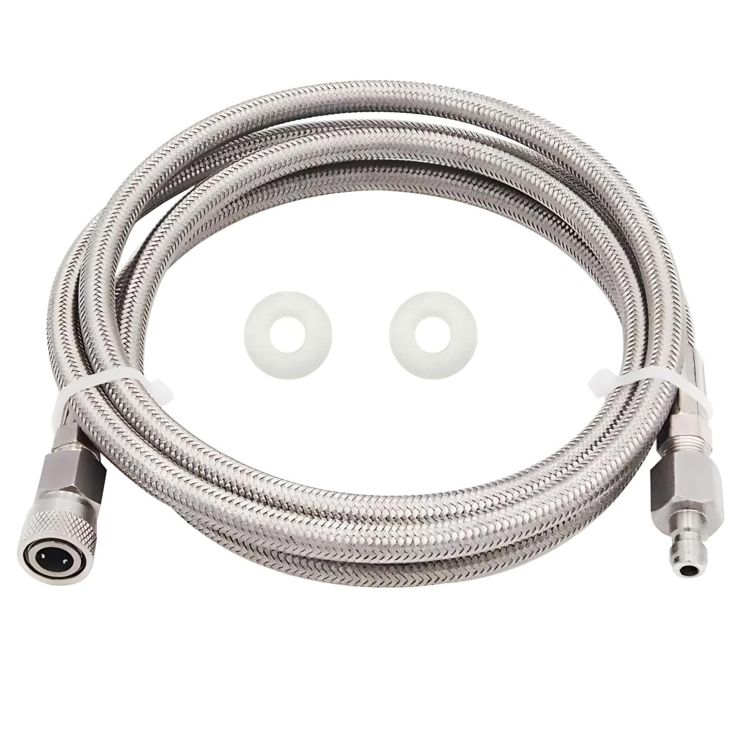 PCP Paintball Air Filling Hose Whip Extension Stainless Steel HPA Air Line,Co2 Hose (stainless steel 36in)