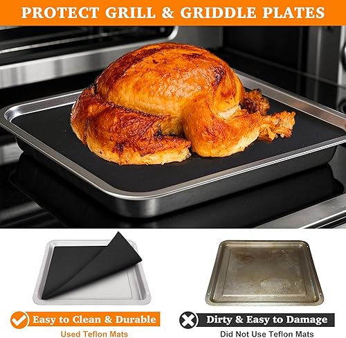 Miniatura 3 de 5 piezas de esteras de teflón para forro de horno para la freidora de aire de puerta francesa de 26 QT Emeril Lagasse 360, forros de freidora de