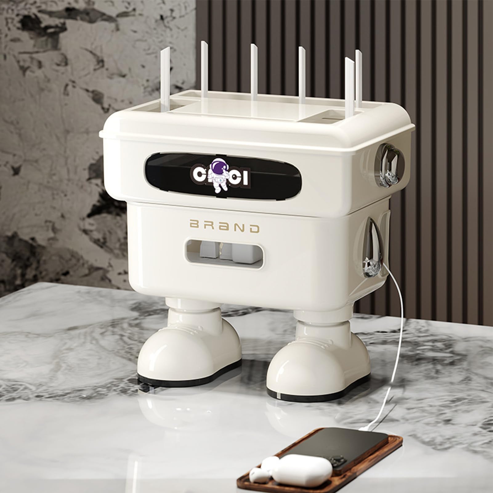 Boîtier pour Routeur Wi-FI Support de Bureau Robot