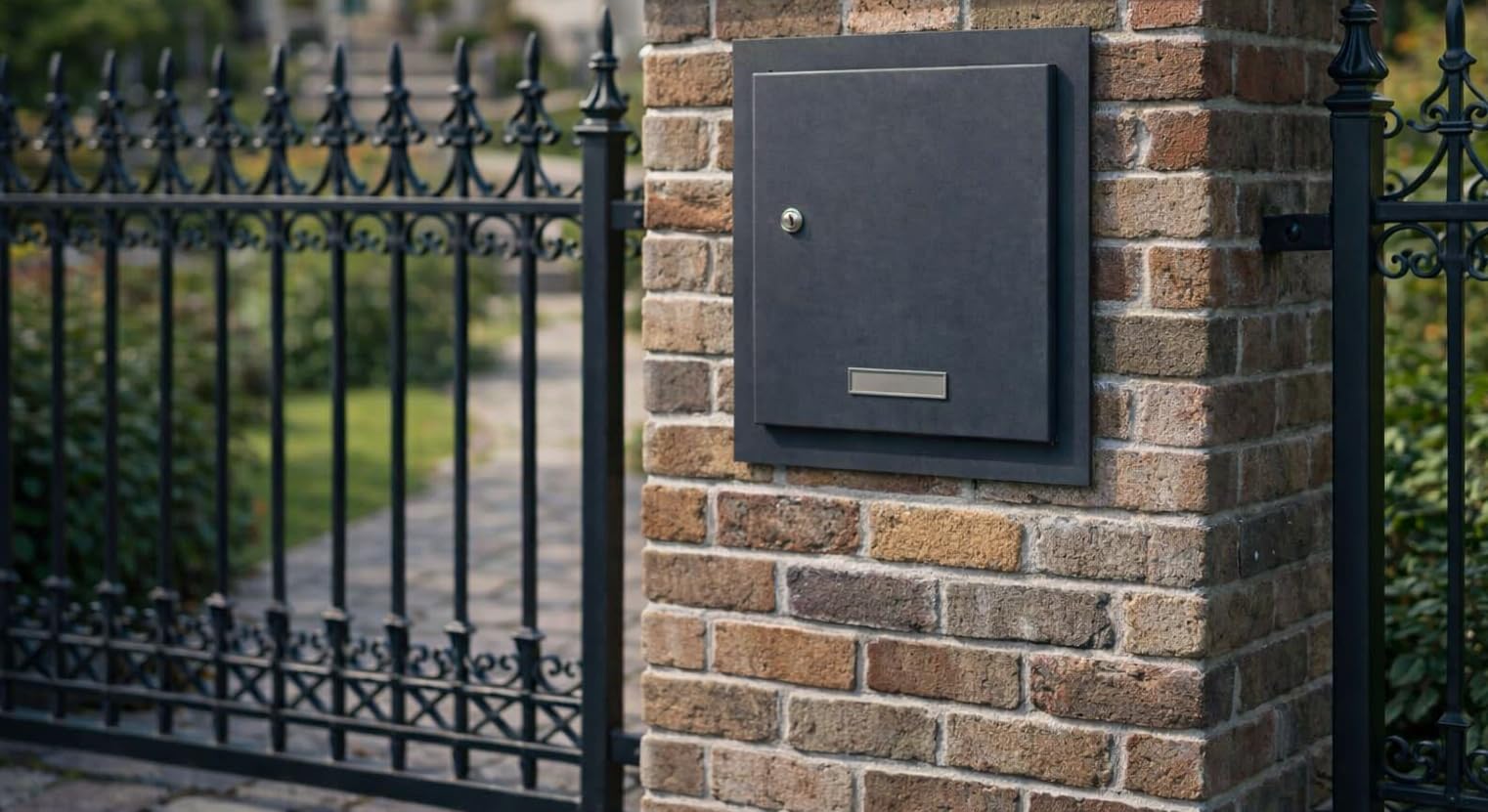 Buzón de Pared Antracita RAL 7016 de Acero galvanizado, 190-260 mm