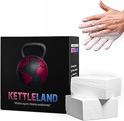 KETTLELAND Magnesio Profesional para Gimnasio, Chalk en Cubos de 56g, Agarre Máximo para Kettlebell y Entrenamiento