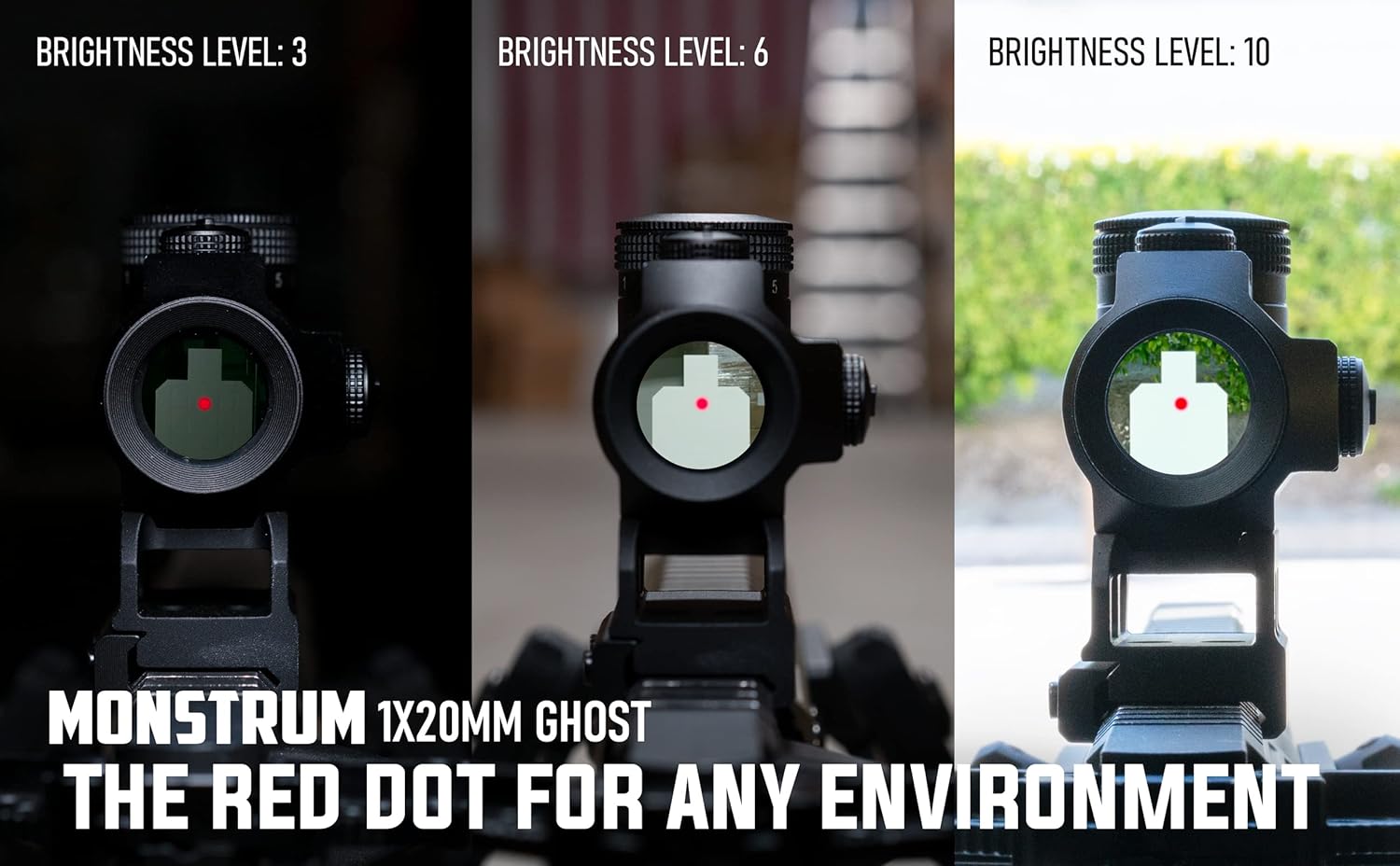 Monstrum Ghost Red Dot Sight | with Absolute Co-Witness Riser Mount