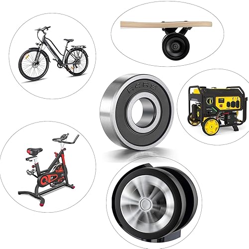 Miniatura 5 de 10 rodamientos micro R4-2RS de 14" x 58" x 0.196", rodamientos rígidos de doble goma sellados para ruedas, aplicaciones de motor eléctrico