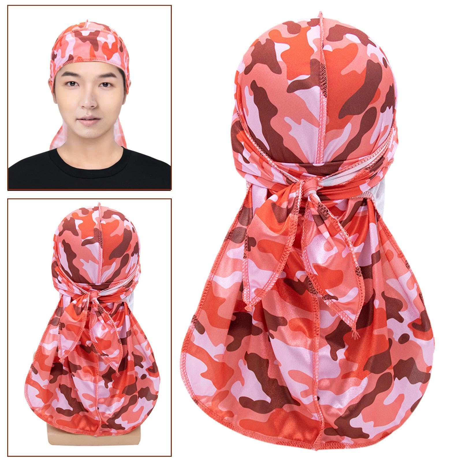 Amagogo Gorra Bandana Cap de Tela Imitación Seda con Cola Larga Y Ajuste Cómodo Cubrir la Cabeza en Deportes O Estilo Urbano