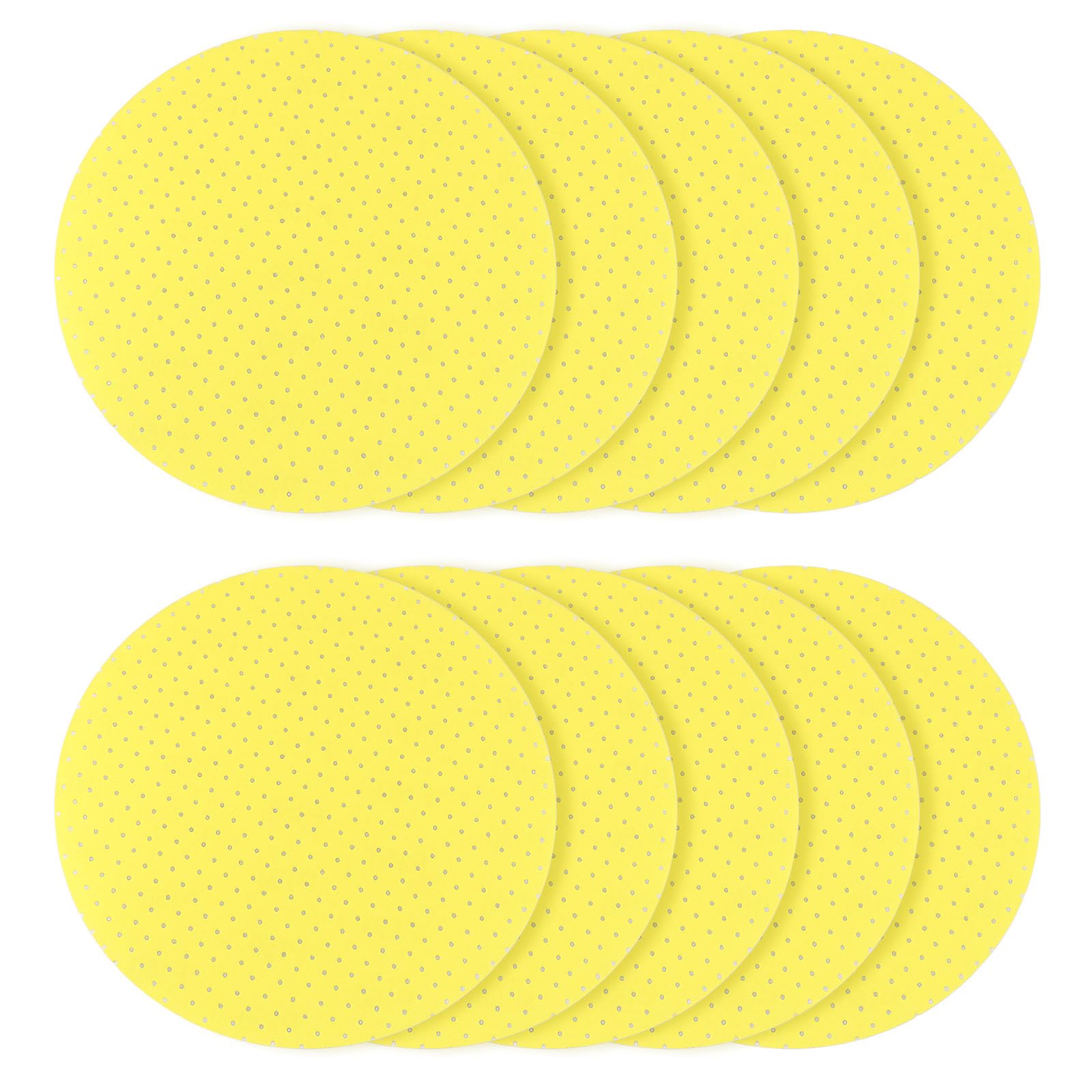 Briny River 10PCS 9-Inch 225mm Hook & Loop Sanding Discs with Holes 100 120 150 180 220 Grit Mixed for Drywall and Plaster Finishing