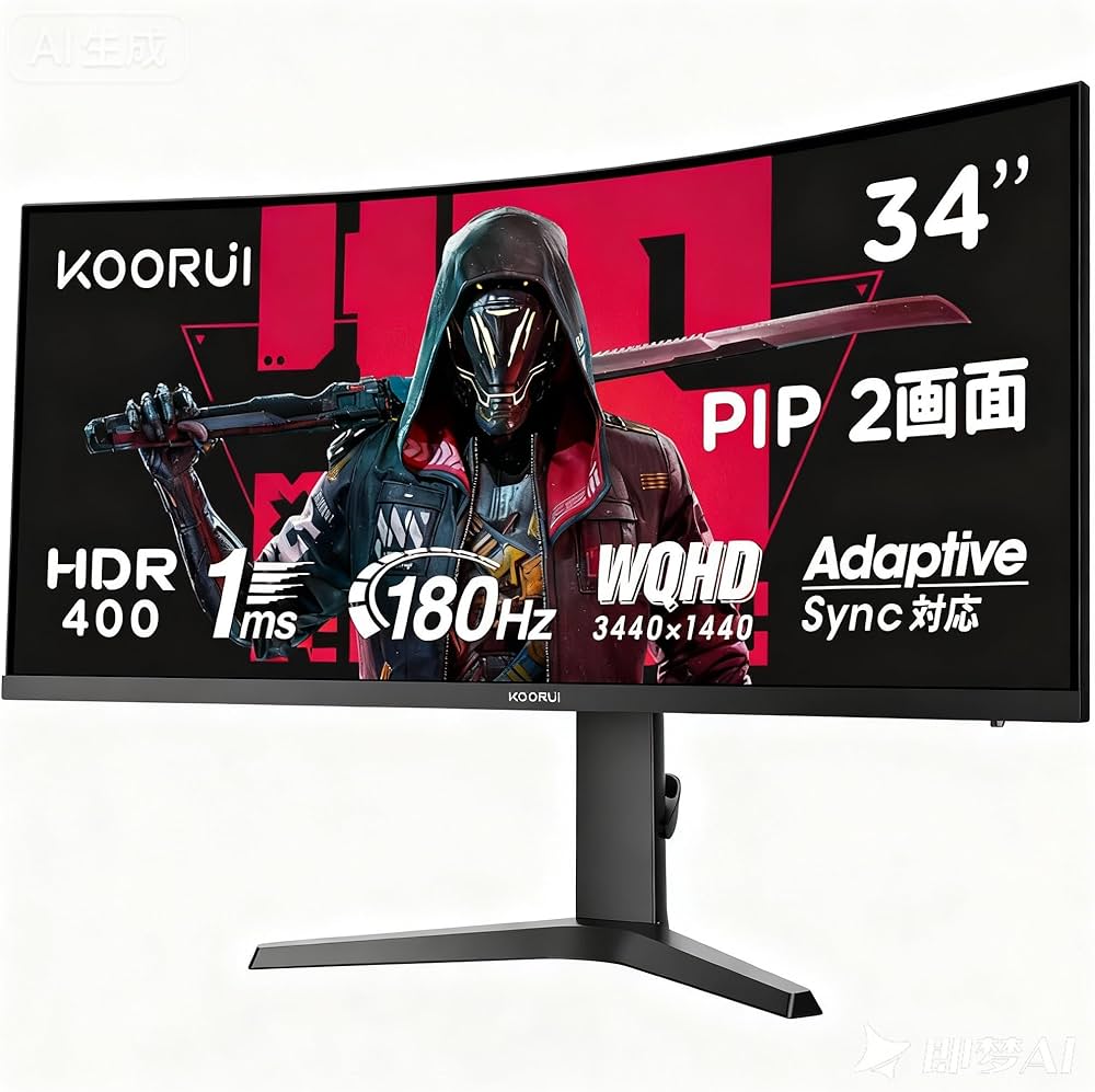 KOORUI 湾曲ゲーミングモニター 34インチ 34E6UC 楽天市場】【2倍ポイント限定！】【10%OFFクーポン】KOORUI