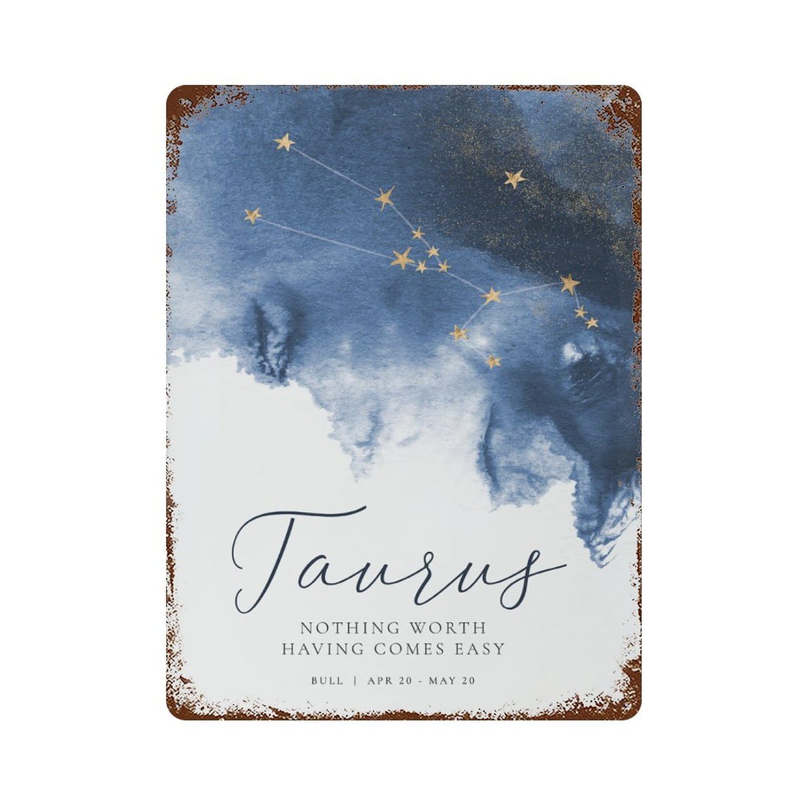 xiaoxiaoshen Taurus Zodiac Taurus Constellation (2) Wall Decor Art Metal Tin Poster Modern Home Decor Art Home Bar Shop Decorations Vintage Sign 40x30cm
