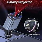 Chargeur de voiture rétractable avec projecteur Galaxy, chargeur de voiture rapide de type C avec 120W Puissance, 2 USB Ports, et câbles rétractables, compatibles avec iPhone 16/15/14/13/12/11/iPad et des modèles Galaxy S23/S22/S10
