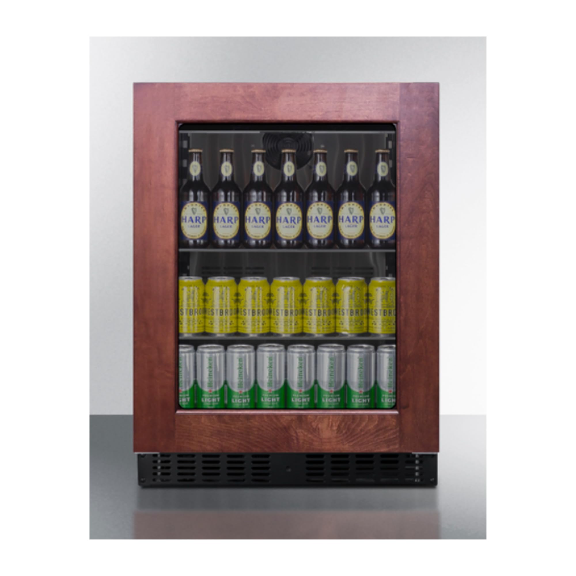 Summit ASDG2411PNRLHD 23.38 in. 3.25 cu. ft. Wide Built-in Beverage Center - Black
