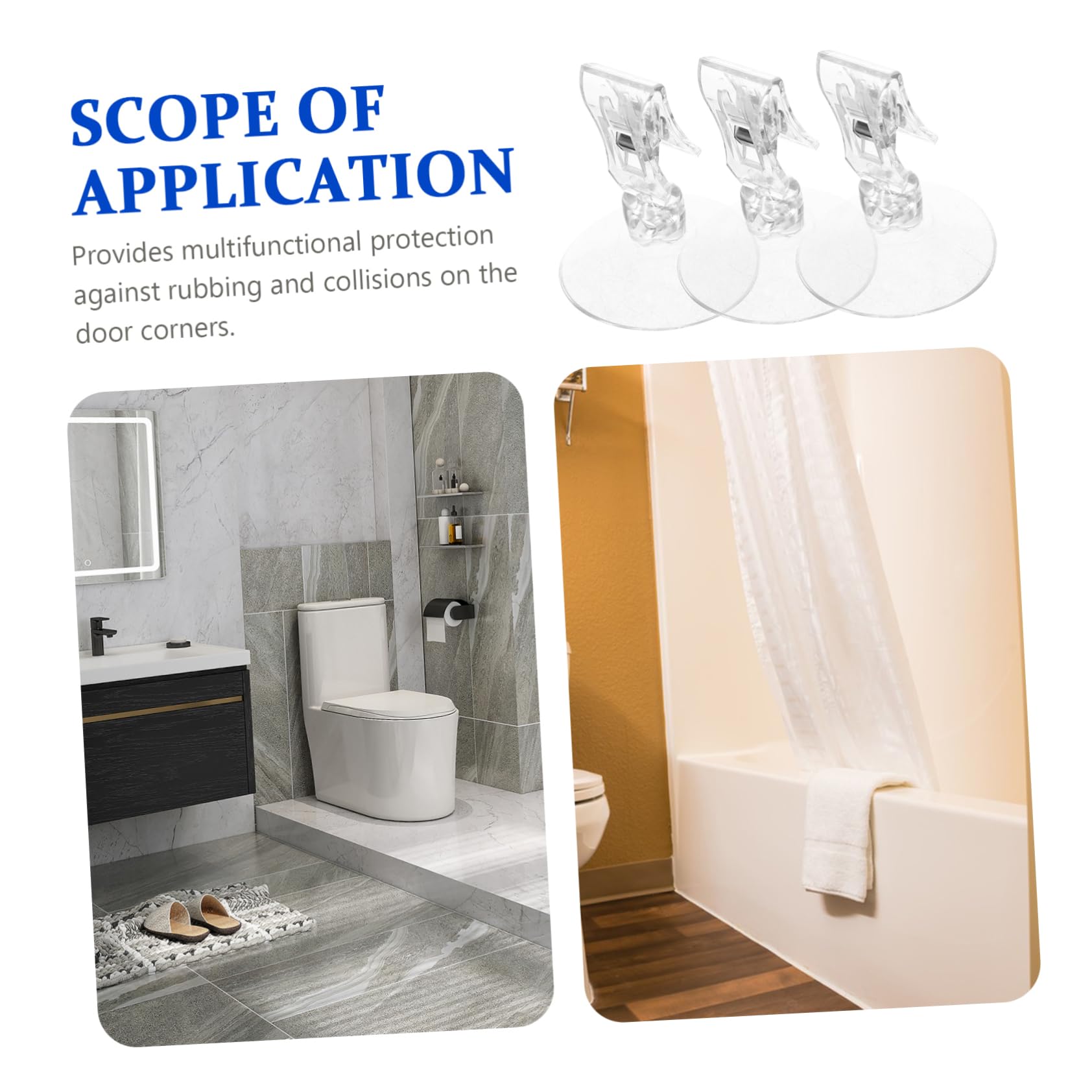 Amosfun 4 Set di Robuste Clip per da Doccia Fermagli per Tende in Plastica con Design Antivento Facili da Usare per Un Bagno Pulito 10 Pezzi*4
