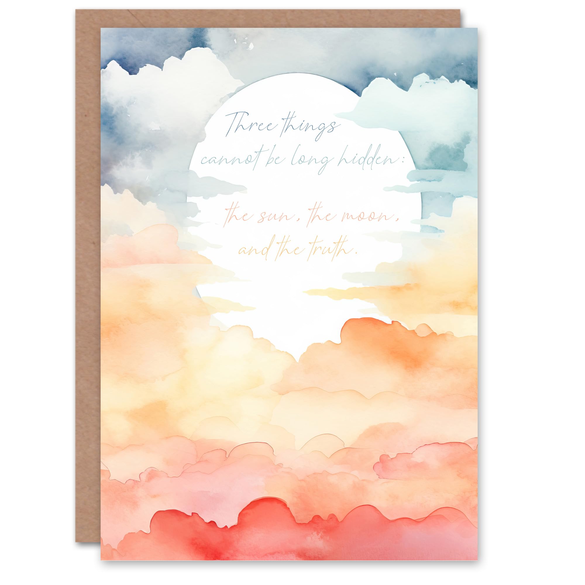 Artery8 Spiritual Birthday Card Truth Cannot Be Hidden Buddhist Mindfulness Quote Blank Card For Him Or Her