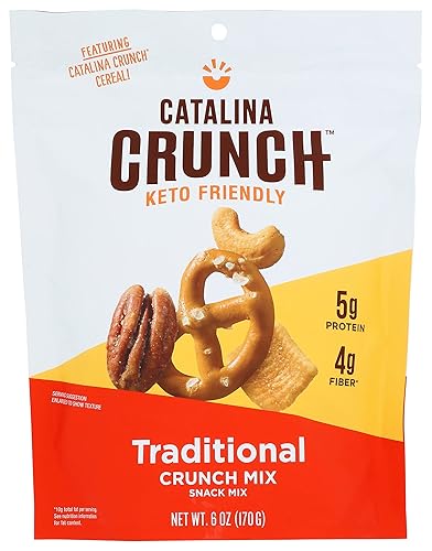 Catalina Snacks Crunch - Mezcla de aperitivos tradicionales, apta para dieta cetogénica, sin gluten, 6 onzas (paquete de 6)