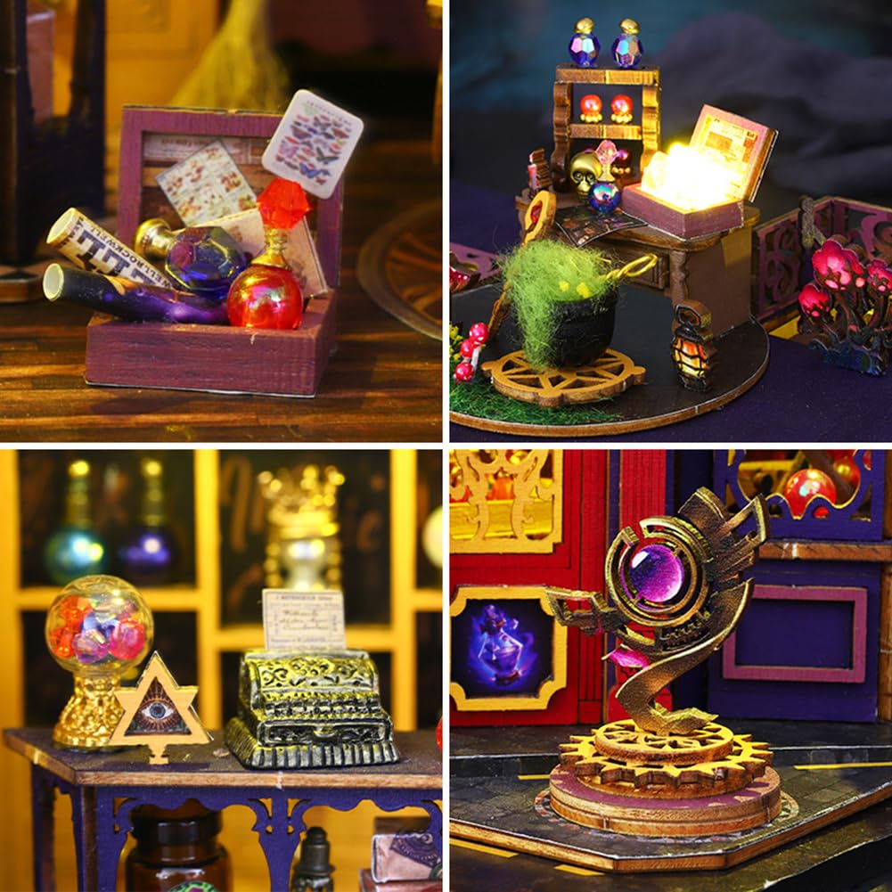 Kit fai da te in miniatura con mobili, mini kit per la creazione di decorazioni natalizie per adulti per costruire decorazioni natalizie di Halloween, regali per familiari o amici (senza