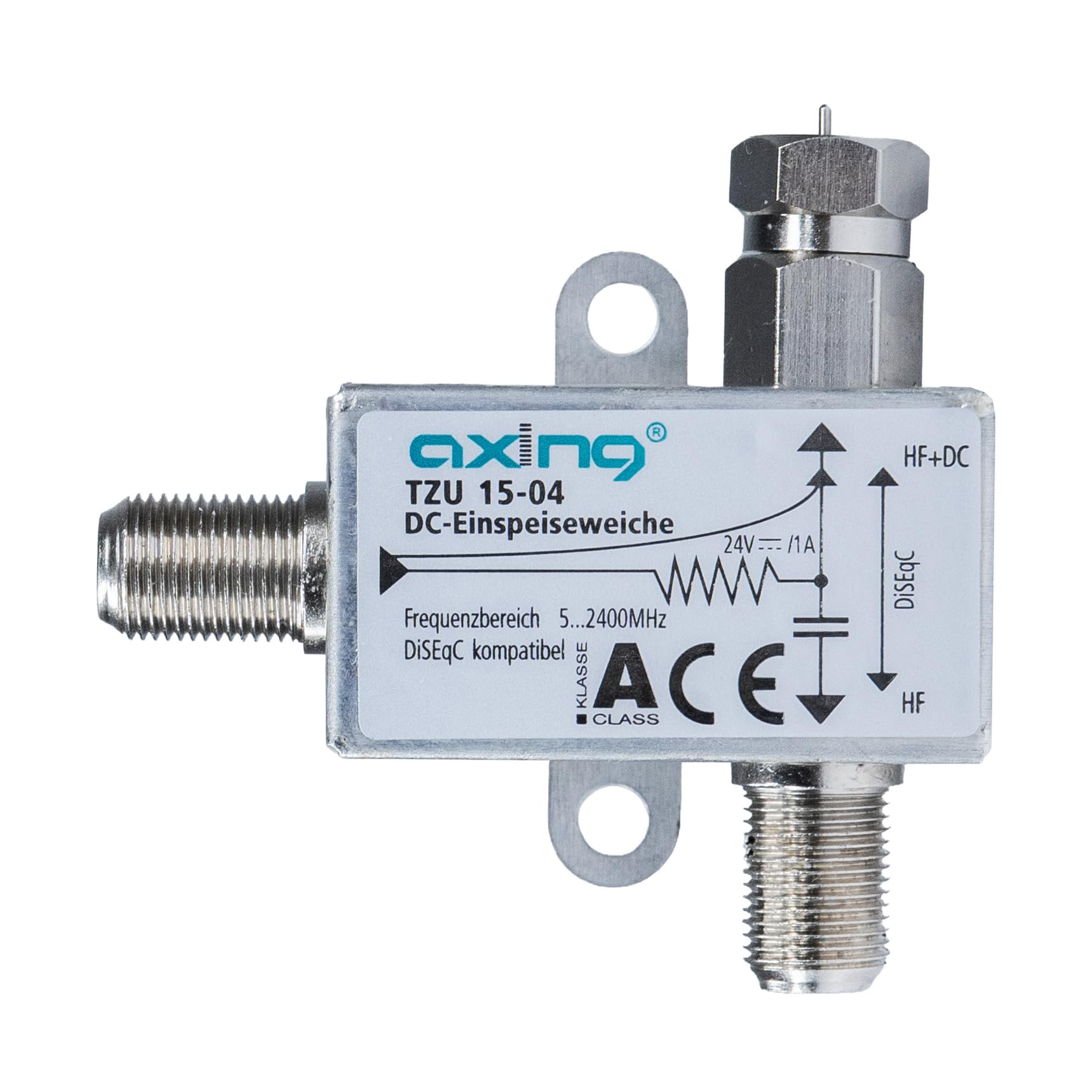 AXING TZU 15-04 wskaźnik zasilania do zdalnych potraw multiprzełączników 5-2400 MHz maks. 18 V, metal