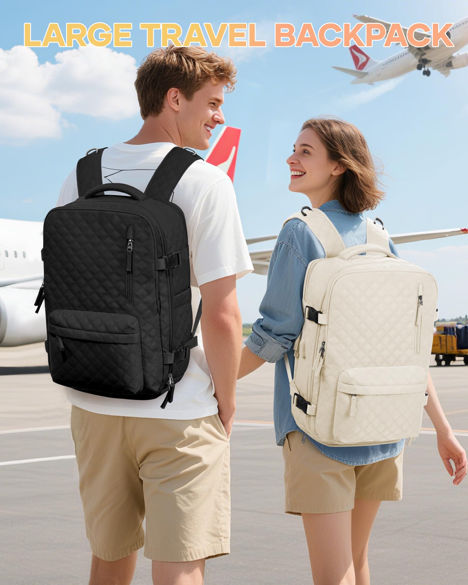 SZLX Zaino Ryanair 40x30x20 Sottovuoto Bagaglio a Mano 40x20x25 Donna Zaino da Viaggio 40x30x20 Wizzair Borse da Cabina per Easyjet 45x36x20 Uomo per Laptop 14 Pollici con Porta USB e Porta Scarpe
