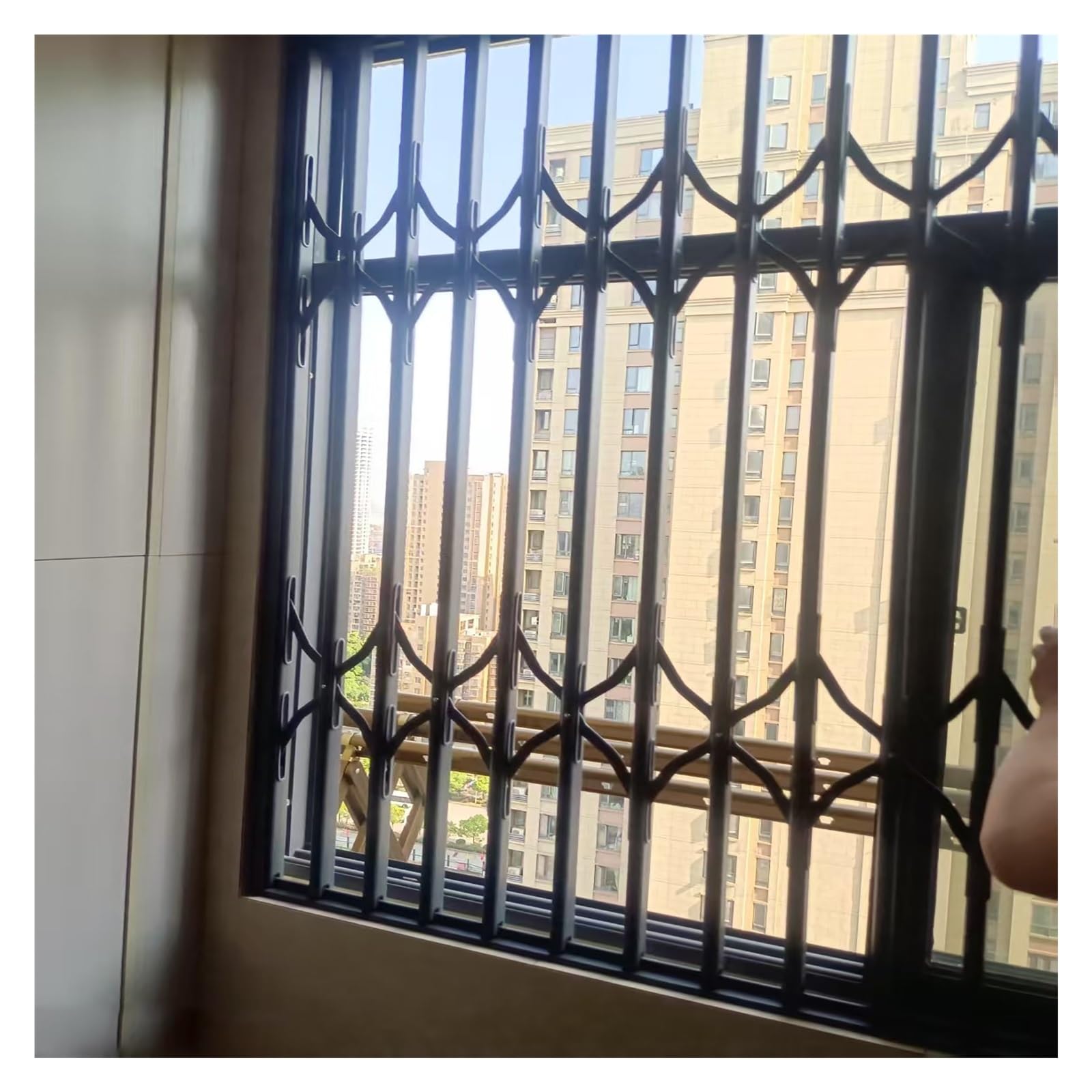 Rejas para Ventanas Exteriores Reja de Seguridad para Ventanas Pequeñas de Baño Y Cocina, Barras de Seguridad para Ventanas de Aleación de Aluminio Duraderas(10x19in/25.40cmx48.26cm)